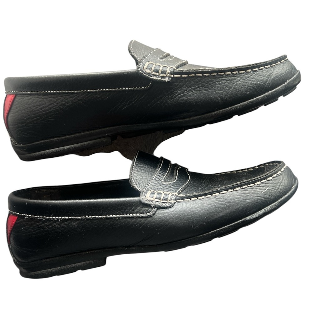 FootJoy 79047 Black Red Leather Loafers 10 - Picture 6 of 10